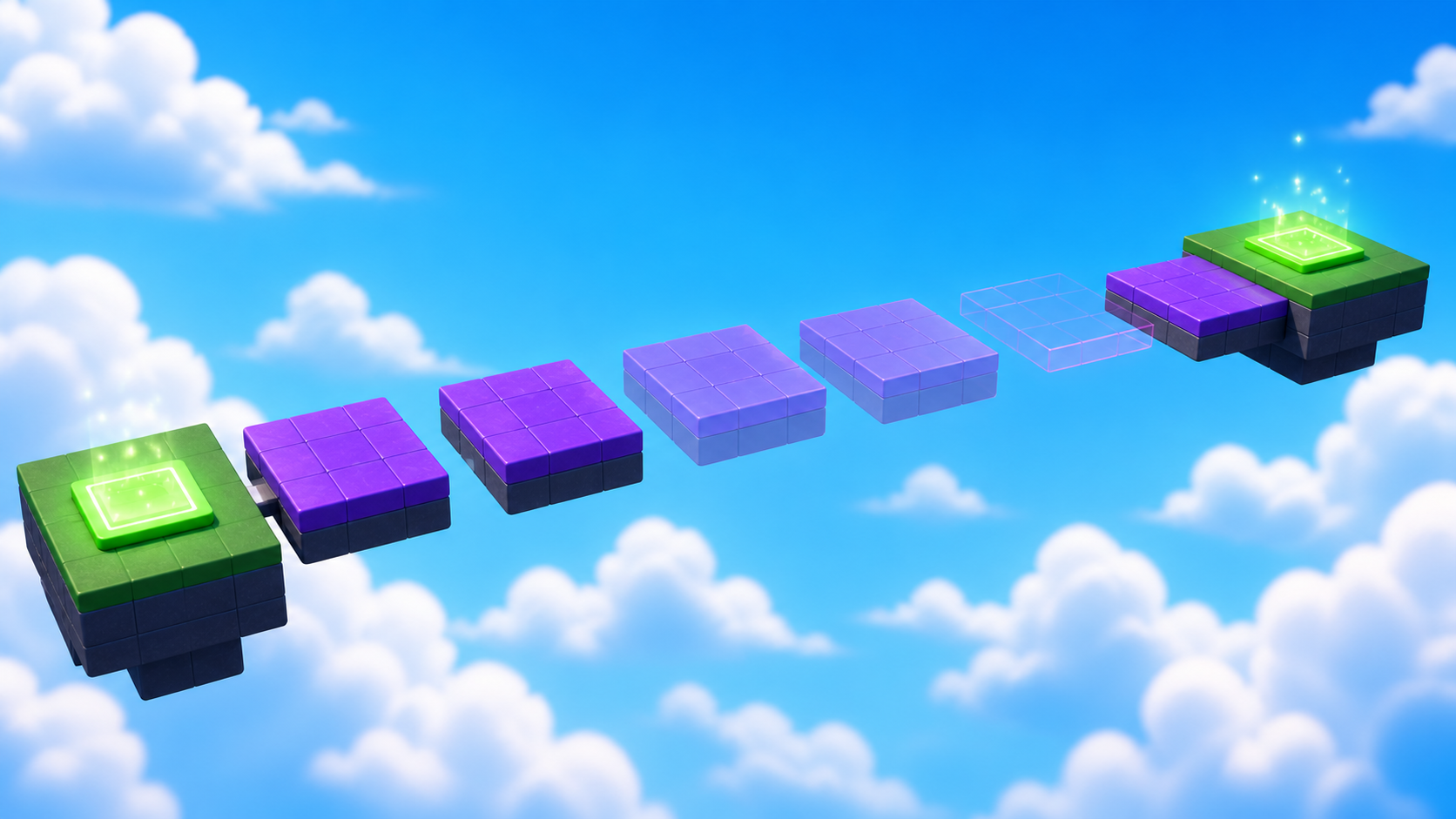 Stage 5 goal preview: Build a run of platforms that warn, vanish, and return