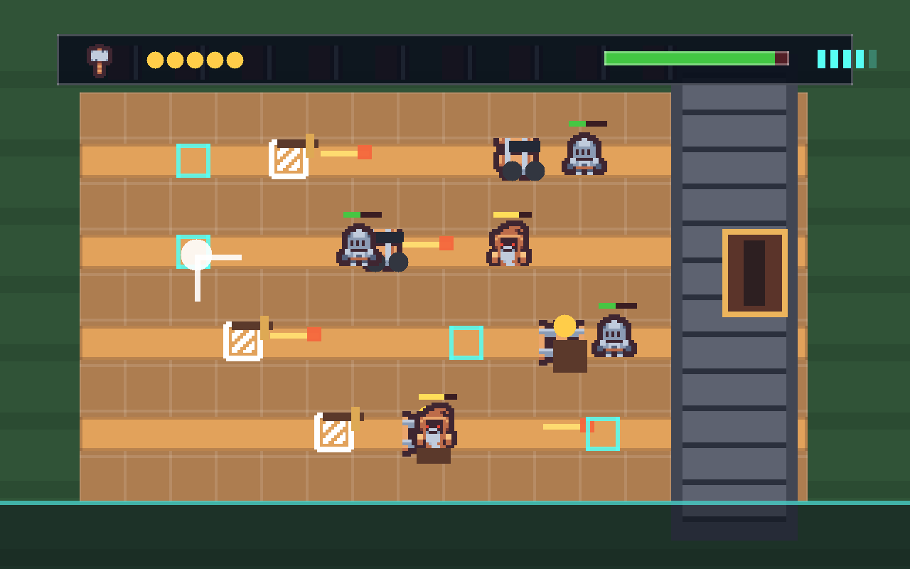 Castle Defense grid tiles highlighted for tower placement with archer and cannon towers